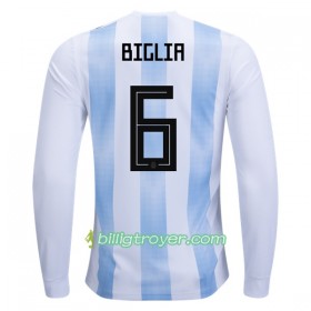 Billige Fotballdrakter Argentina Biglia 6 VM 2018 Hjemmedraktsett Langermet